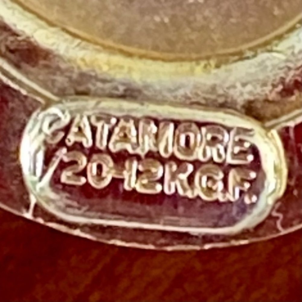 CATAMORE Vintage Signed Gold Filled Brooch - Picture 2 of 6